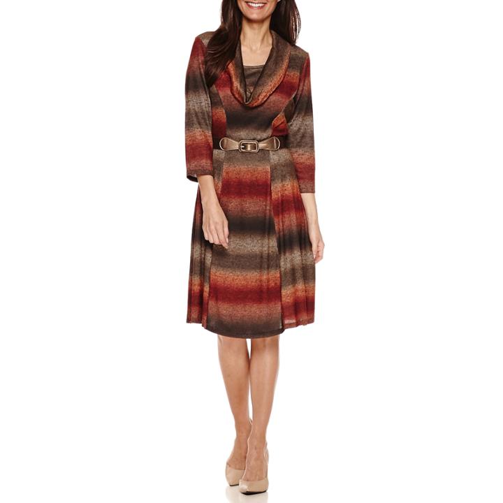 Robbie Bee Short Sleeve Sweater Dress-petites