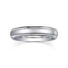 Womens 4mm Sterling Silver Wedding Band