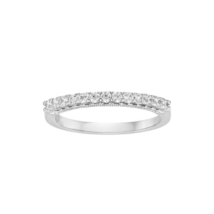 1/4 Ct. T.w. Diamond And Lab-created Sapphire 10k White Gold Ring