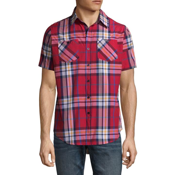 Akademiks Short Sleeve Button-front Shirt