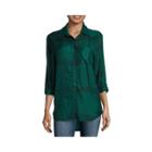 A.n.a Long Sleeve Plaid Button-front Shirt-talls