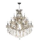 Maria Theresa Collection 28 Light 3-tier Chrome Finish And Golden Teak Crystal Chandelier