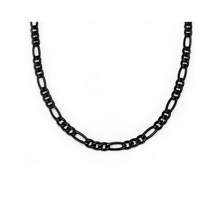 Mens Black Stainless Steel Chain Necklace