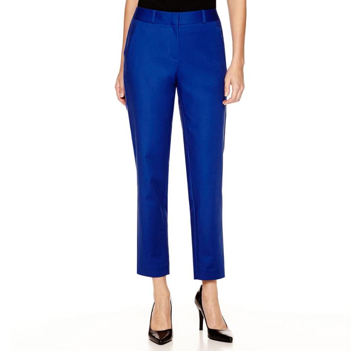 Liz Claiborne Emma Zip-pocket Ankle Pants - Tall