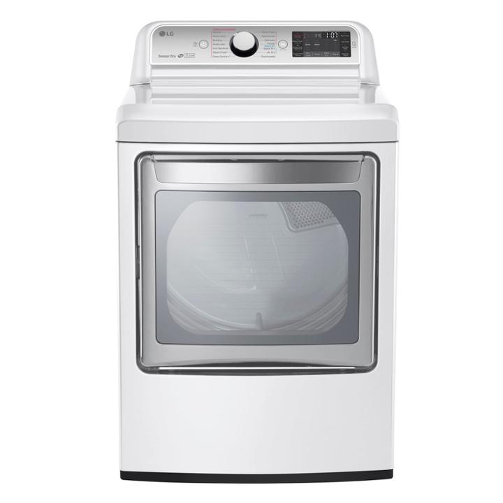 Lg Energy Star 7.3 Cu. Ft. Ultra-large Electric Turbosteam Dryer With Steamsanitary - Dlex7600we