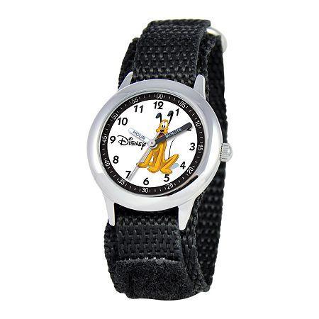 Disney Time Teacher Pluto Black Fast Strap Watch