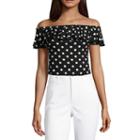 Cut And Paste Sleeveless Straight Neck Knit Blouse-juniors