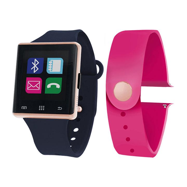 Itouch Air Air Activity Tracker & Interchangeable Band Set Navy Blue/magenta Unisex Multicolor Smart Watch-jcp2727rg724-naf
