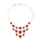 Monet Jewelry Womens Red Statement Necklace