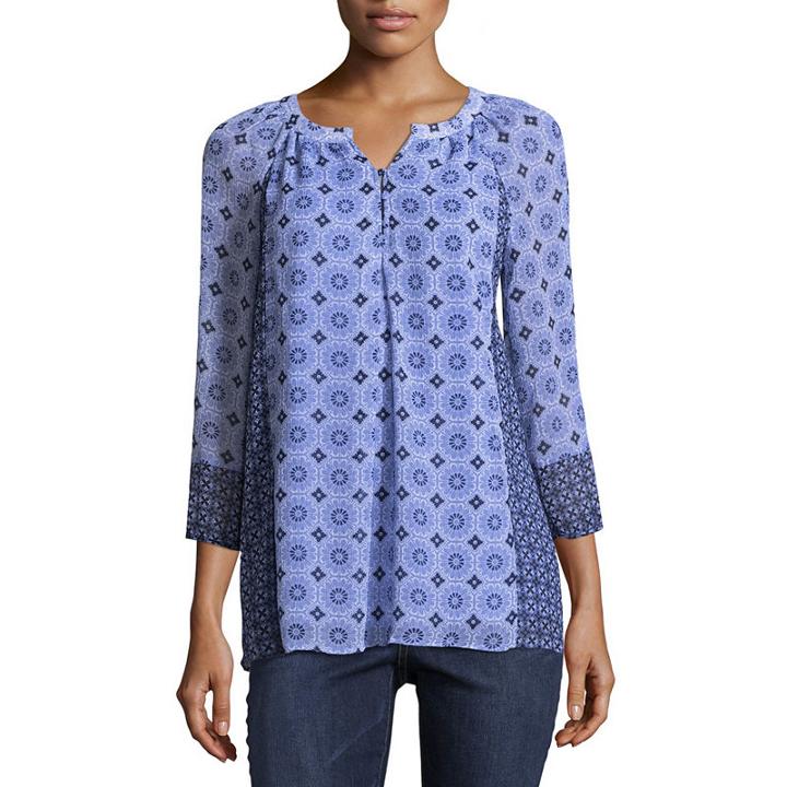 St. John's Bay Henley Blouse - Tall