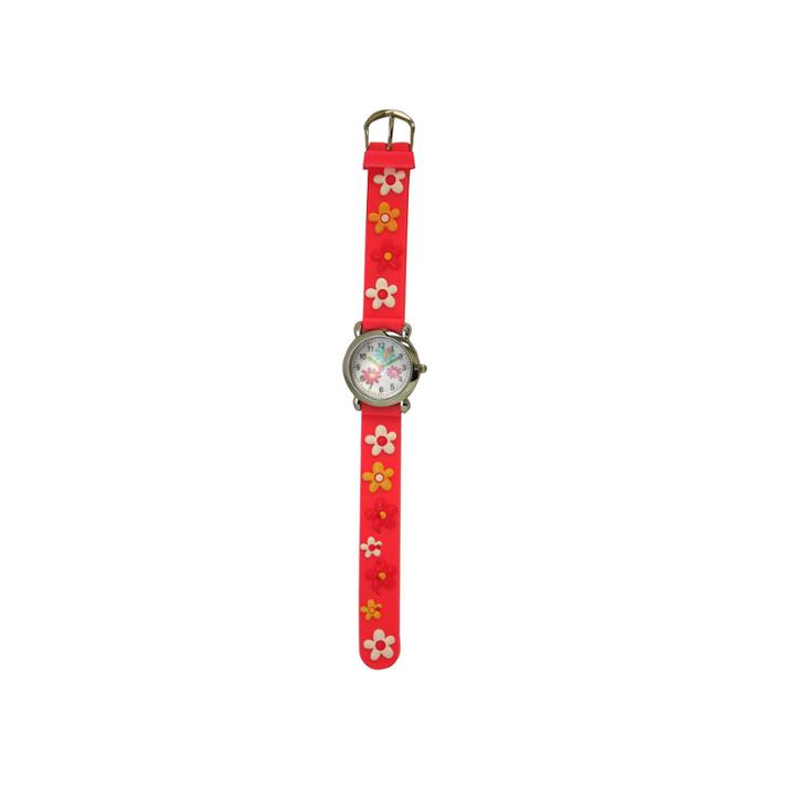 Olivia Pratt Flower Unisex Pink Strap Watch-17189