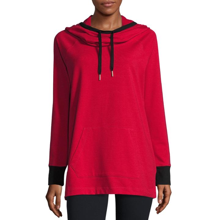 Liz Claiborne Long Sleeve Dramatic Hoodie Pullover