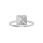 1/10 Ct. T.w. Diamond 10k White Gold Pyramid Ring
