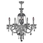 Provence Collection 5 Light Chrome Finish And Clear Crystal Chandelier