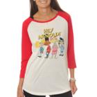 Nickelodeon Juniors' Hey Arnold! Group Shot Drapey3/4 Sleeve Graphic Baseball T-shirt