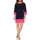 Msk 3/4 Sleeve Shift Dress