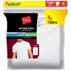 Hanes Stretch 3 + 1 Bonus Pair Short Sleeve Crew Neck T-shirts - Men's