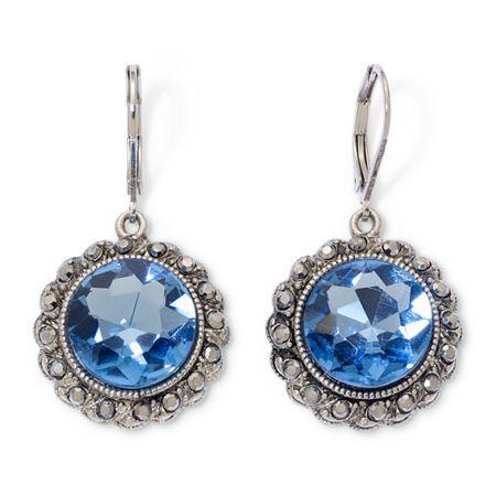 Monet Blue Moon Drop Earrings