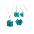 Enhanced Turquoise Sterling Silver 3-pc. Jewelry Set