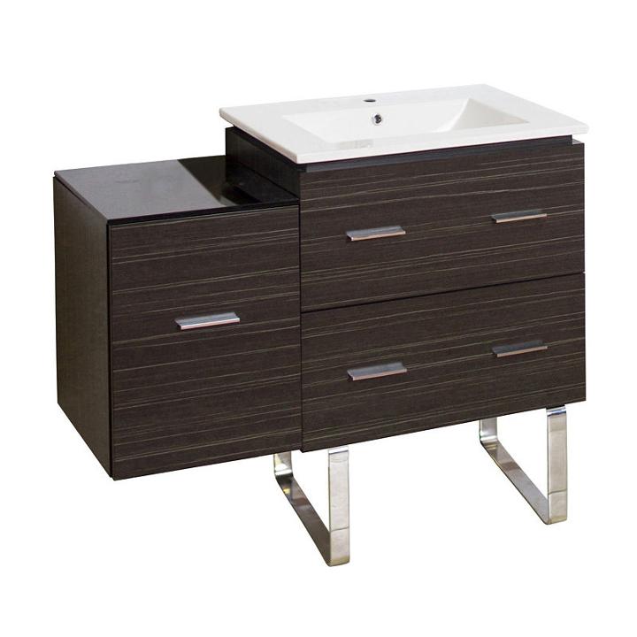 37.75-in. W Floor Mount Dawn Grey Vanity Set For 1hole Drilling
