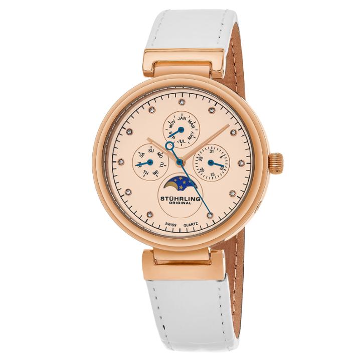 Stuhrling Womens White Strap Watch-sp16305