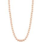 Womens 6mm Pink Cultured Freshwater Pearls Strand Necklace
