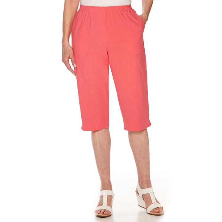 Alfred Dunner Sheeting Capri Pants - Petite