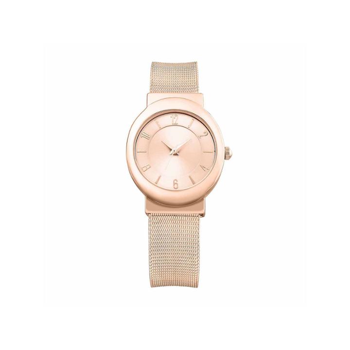 Mixit Womens Rose-gold-tone Mesh Bangle Watch