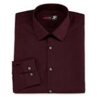Jf J.ferrar Easy-care Solid Long Sleeve Broadcloth Dots Dress Shirt