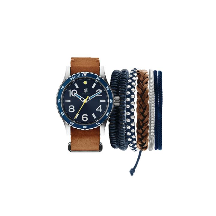Rocawear Mens Brown Watch Boxed Set-rmst5188s328-709