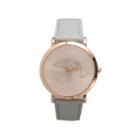 Olivia Pratt Womens Rhinestone Accent Elephant Dial Gray Rose Leather Watch 26411gray Rose