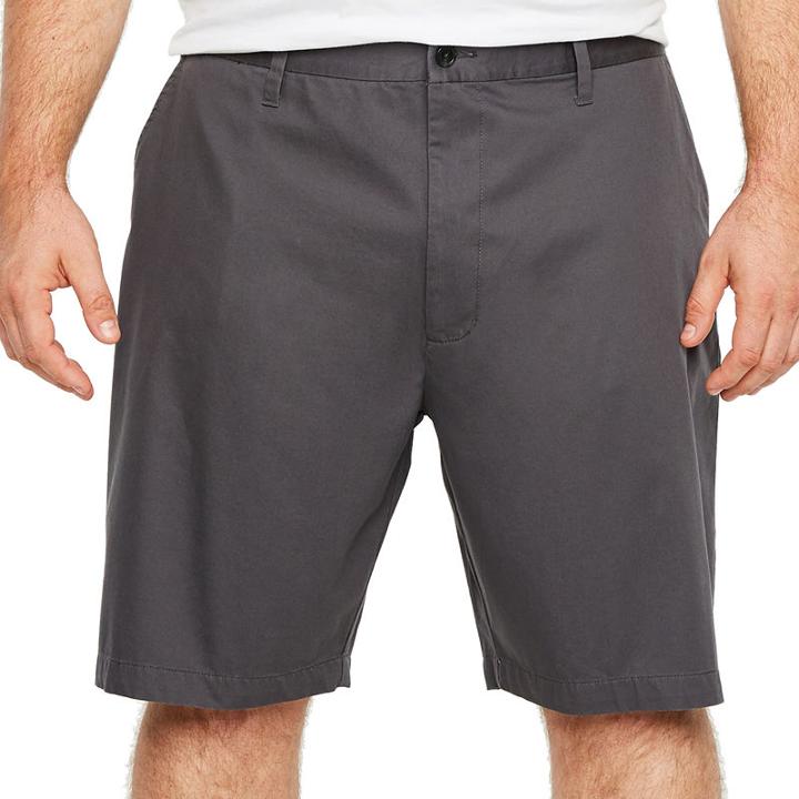 Claiborne Stretch Fabric Chino Shorts-big And Tall