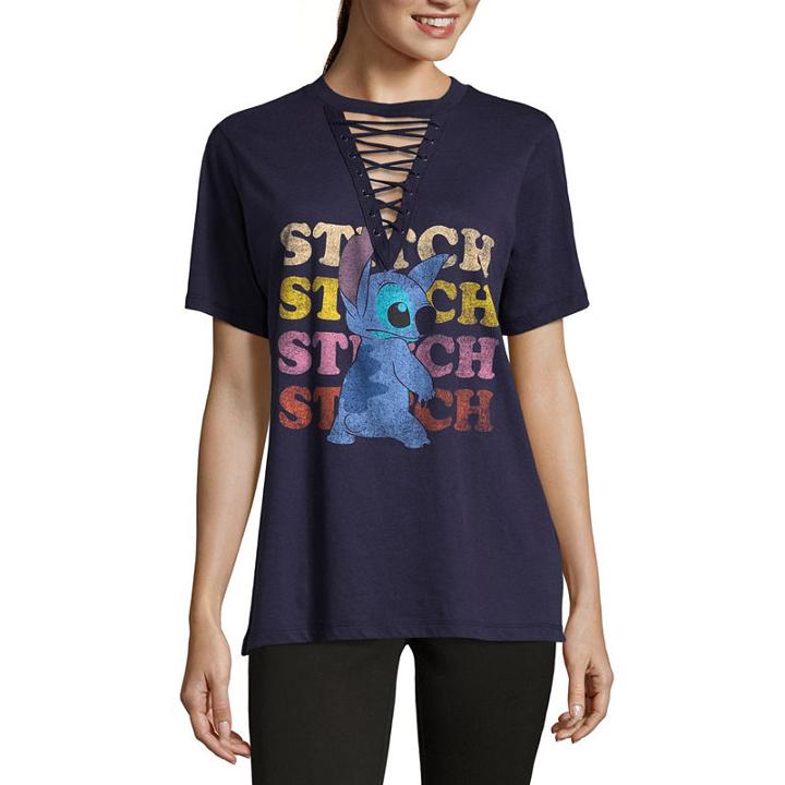 Stitch Lace Up Tee - Juniors