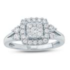 Womens 3/4 Ct. T.w. White Diamond 10k Gold Engagement Ring