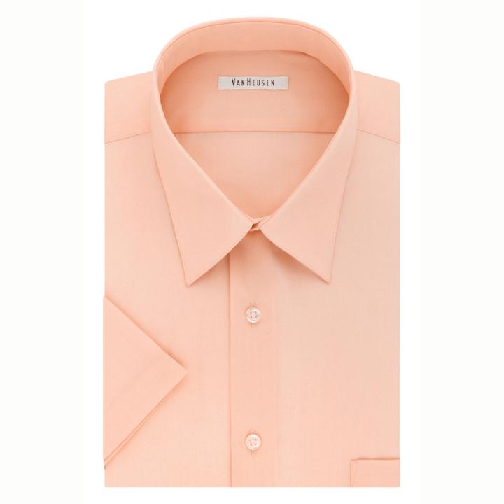Van Heusen Easy-care Poplin Short Sleeve Dress Shirt