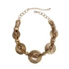 El By Erica Lyons Womens Gold Over Brass Collar Necklace