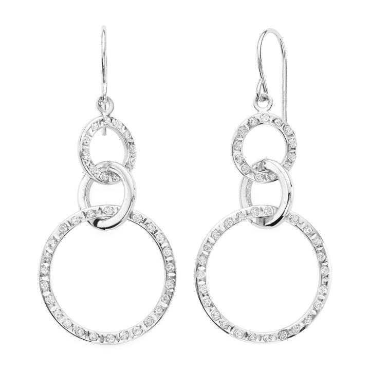 Diamond Fascination&trade; 14k Gold Triple Ring Drop Earrings