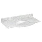 43.5-in. W 23.5-in. D Marble Top With Backsplash In Beige Color For 3h8-in. Faucet - White Um Sink