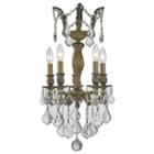 Versailles Collection 5 Light Mini Antique Bronzefinish And Crystal Chandelier