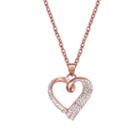 Sparkle Allure Crystal Kingdom Critters Womens Clear Silver Over Brass Pendant Necklace