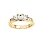 3/8 Ct. T.w. Diamond 14k Yellow Gold 3-stone Ring