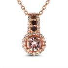 Womens Pink Morganite Gold Over Silver Pendant Necklace