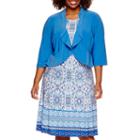 Danny & Nicole 3/4-sleeve Ruffle Jacket Dress - Plus
