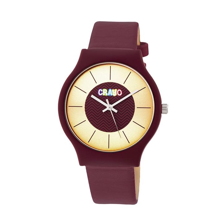 Crayo Unisex Red Strap Watch-cracr4408