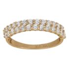 Womens 3/4 Ct. T.w. Lab Created Round White Cubic Zirconia 10k Gold Band