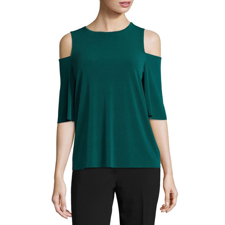 Worthington Long Sleeve Floral Blouse-talls