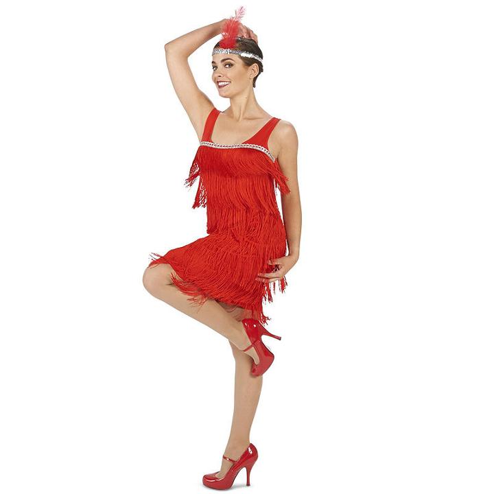 Buyseasons Roarin Red Flapper 2-pc. Dress Up Costume Womens