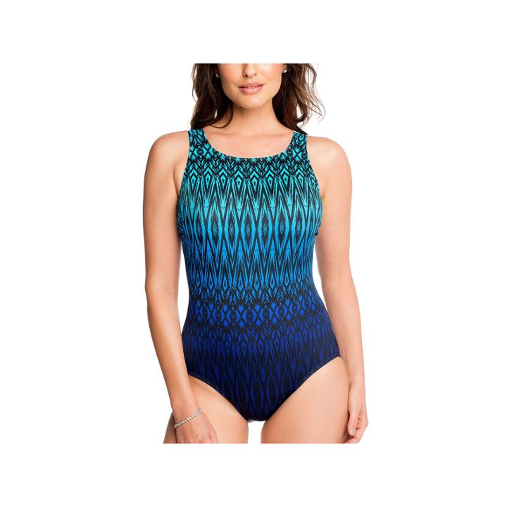 Robby Len By Longitude Tonal One Piece Swimsuit
