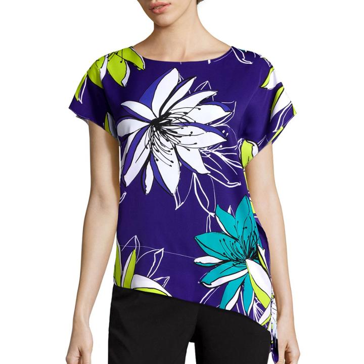 Worthington Sleeveless Asymmetrical Blouse