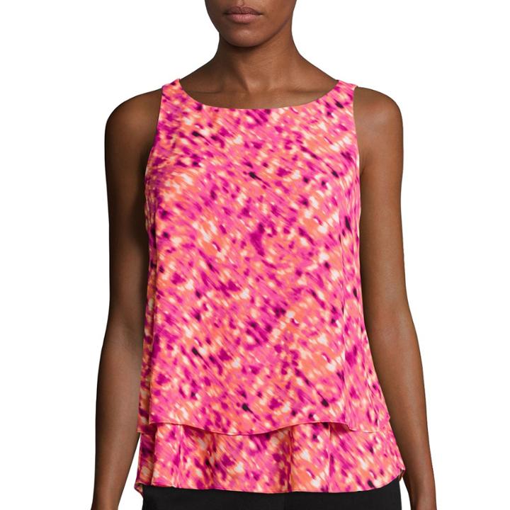 Worthington Sleeveless Double-layer Blouse